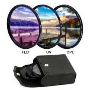 Camera filters variety 55mm - UV, CPL, FLD